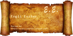 Engli Eszter névjegykártya
